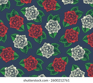 Flowers with dark blue background.