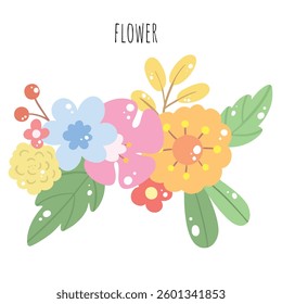 Flowers, decoration, hand drawn , vector
