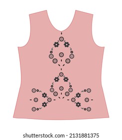 Flowers decoration isolated on vector.