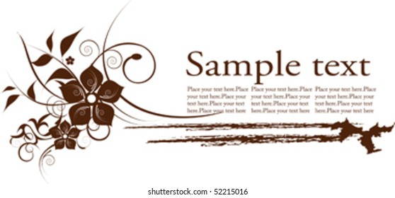 flowers decoration with place for text