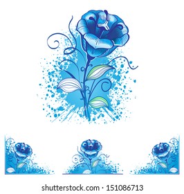 Flowers for decoration, presentations, greetings, paperwork, cards. The kit can be issued corners and middle of the paper or postcards. 