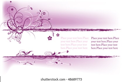 flowers decorative design with place for text