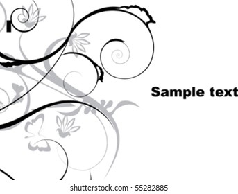 flowers decorative design with place for text