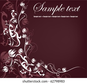 flowers decorative design with place for text