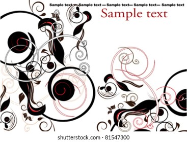 flowers decorative design with place for text