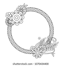 Flowers decorative frame