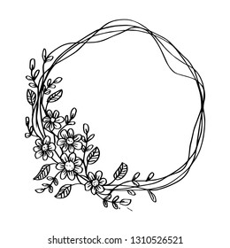 Flowers decorative frame.