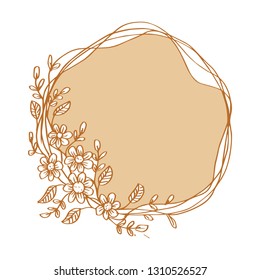 Flowers decorative frame.