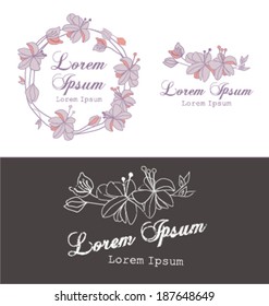 FLOWERS DESIGN ELEMENTS. Brand identity ideas. Such as logo