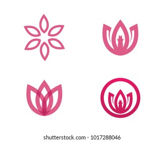 flowers design logo Template icon