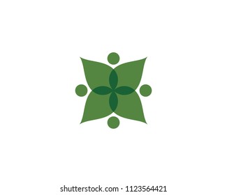 flowers design logo Template icon