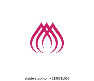 flowers design logo Template icon