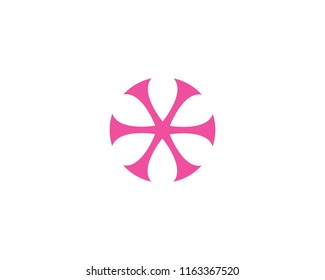 flowers design logo Template icon