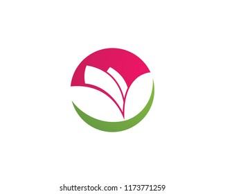 flowers design logo Template icon