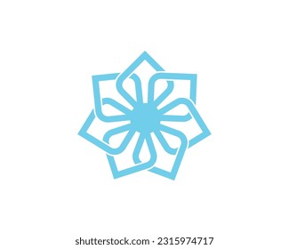flowers design logo template icon