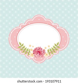 Flowers design over blue background, vector illustration