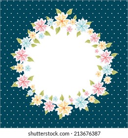 flowers design over  blue background vector illustration