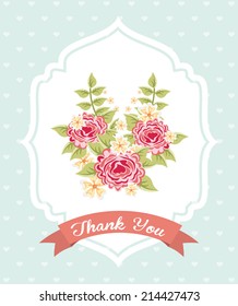 flowers design over  blue background vector illustration