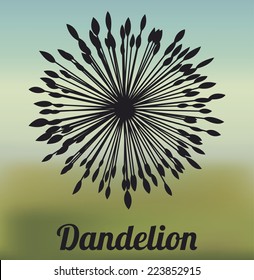 Flowers design over blur background, vector illustration