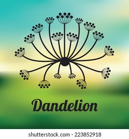 Flowers design over blur background, vector illustration