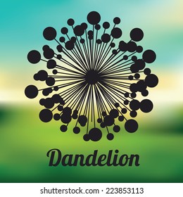 Flowers design over blur background, vector illustration