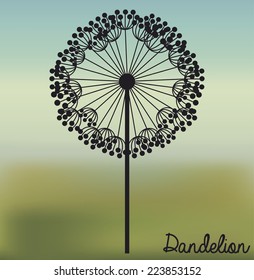 Flowers design over blur background, vector illustration