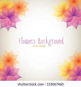 flowers design over gray background vector illustration