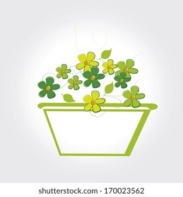 flowers design over gray background vector illustration  