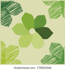 flowers design over gray background vector illustration  