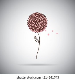 flowers design over  gray background vector illustration