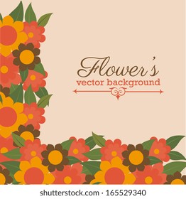 flowers design over pink background vector illustration 