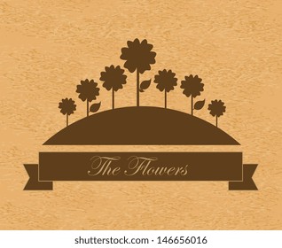 flowers design over vintage background vector illustration 