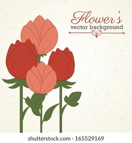 flowers design over white background vector illustration 