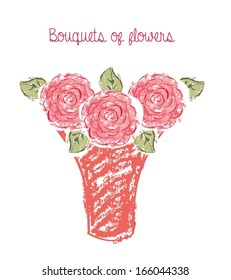 flowers design over white background vector illustration  