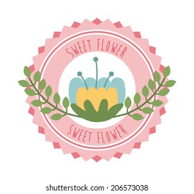 flowers design over white background vector illustration