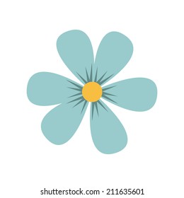 flowers design over white background vector illustration