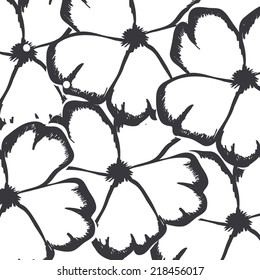 Flowers design over white background, vector illustration