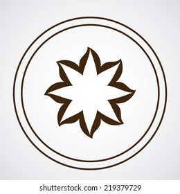 Flowers design over white background, vector illustration
