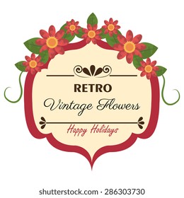 Flowers design over white background, vector illustration.