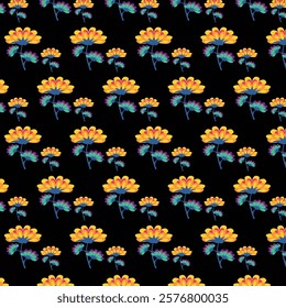 flowers design pattern background color