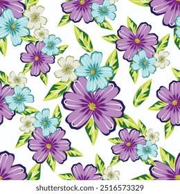 Flores design padrão sem costura para papel de parede de tecido têxtil.