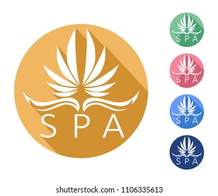 flowers design vector for spa, boutique, beauty salon, cosmetician, shop, yoga class, hotel and resort