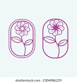 flowers design vector for spa, boutique, beauty salon, cosmetician, shop, yoga class, hotel and resort