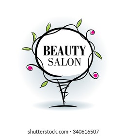 flowers design vector for spa, boutique, beauty salon, cosmetician