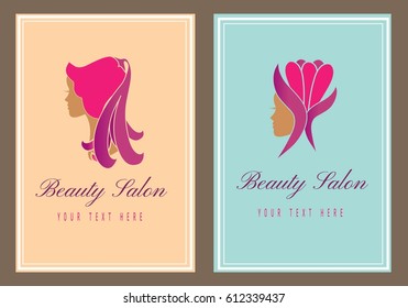 Flowers design vector for spa, boutique, beauty salon, cosmetician, shop, yoga class, hotel and resort.