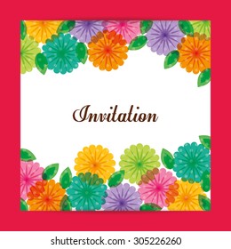 Flowers digital design, vector illustration eps 10.