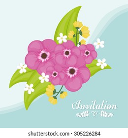 Flowers digital design, vector illustration eps 10.