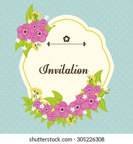 Flowers digital design, vector illustration eps 10.