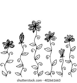 flowers doodle