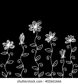 flowers doodle